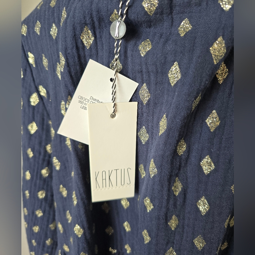 Kaktus Glitter Print Blue Dress XXL - Picture 5 of 7